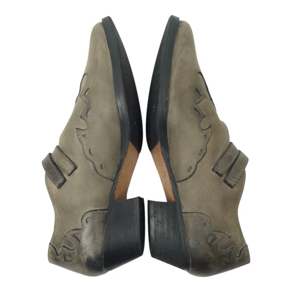 Free People Monument Western Ankle Bootie US 8.5 EU 39 Leather Double Buckle - Picture 5 of 16